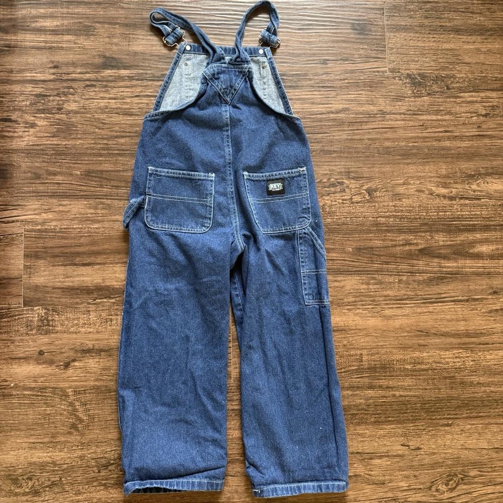 Key Apparel Kids Denim Overalls Size 7 High Back Workwear Vintage Style - Picture 3 of 4